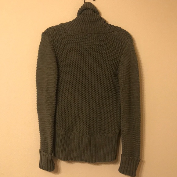 AE Olive Knit Crossover Sweater - Picture 3 of 6